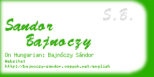 sandor bajnoczy business card